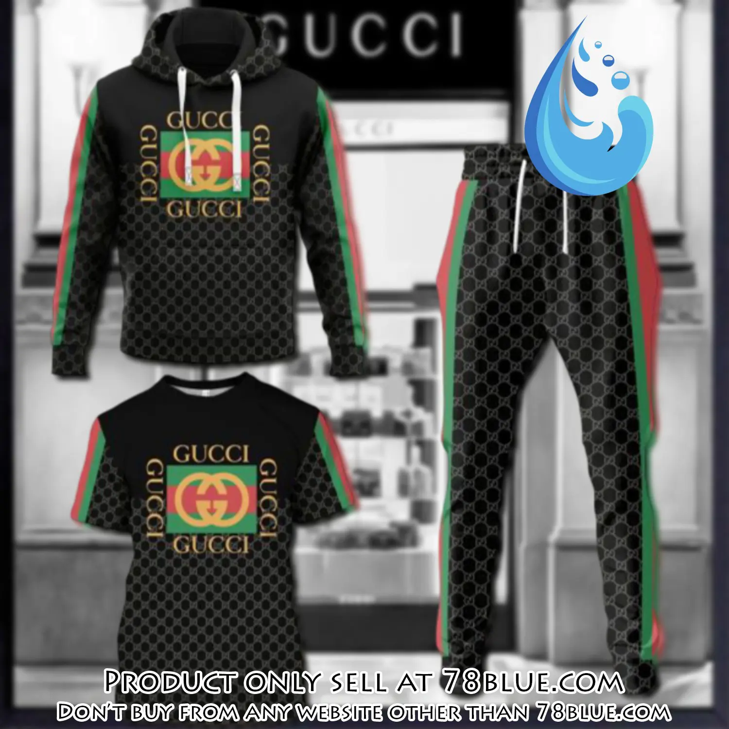 Gucci luxury brand combo tshirt hoodie long pants set trending 24 outfit sport lcs1030 78b0507736